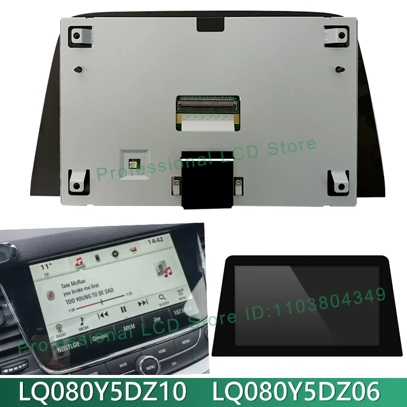 Original New 8'' Inch LCD Display Touch Screen LQ080Y5DZ10 LQ080Y5DZ06 09 For OpelVauxhall Car GPS Navigaiton 2015-2020 LCD