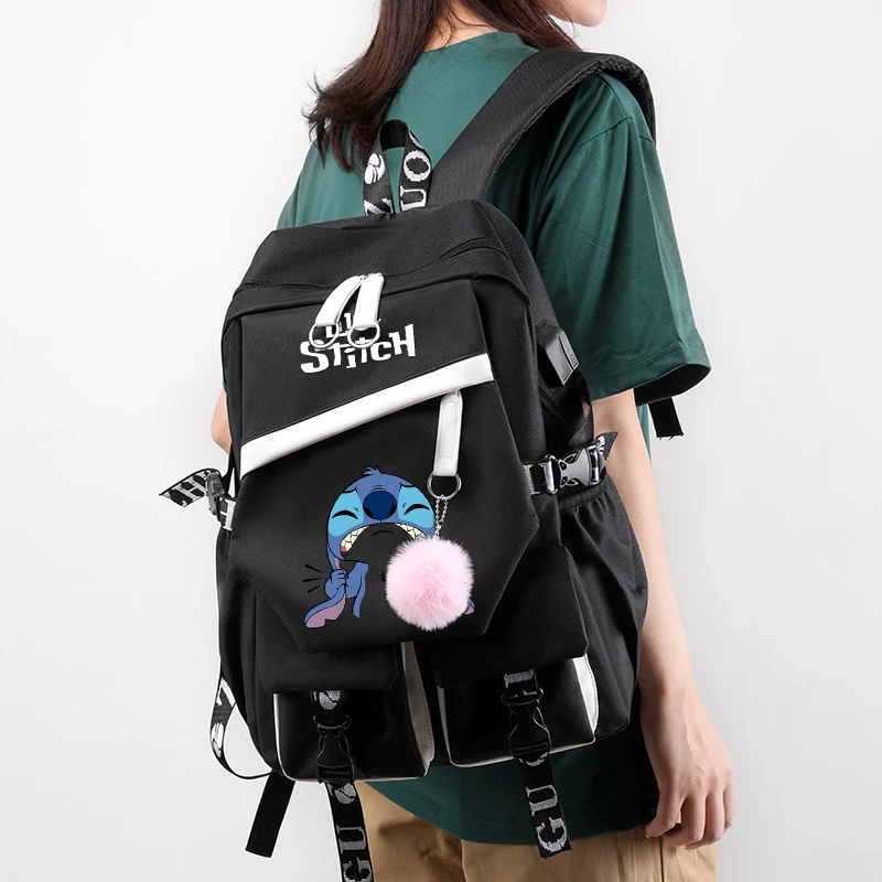 Lilo Stitch Backpack Teena Girl Boy School Backpack Hildren Rucksack Student Bag Women Knapsack Anime Canvas Mochilas Kids Gifts