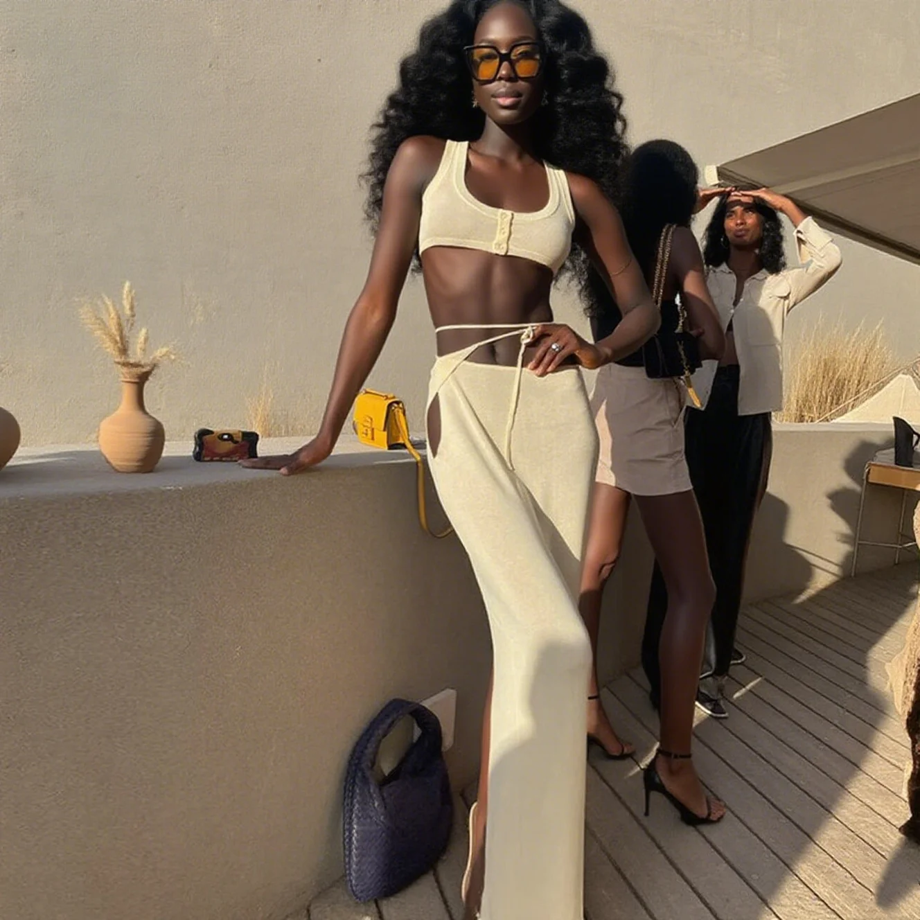 

Женская юбка, комплект из двух модных предметов для женщин, комплекты платьев, пляжная одежда, однотонный сексуальный элегантный костюм с длинной юбкой на шнуровке