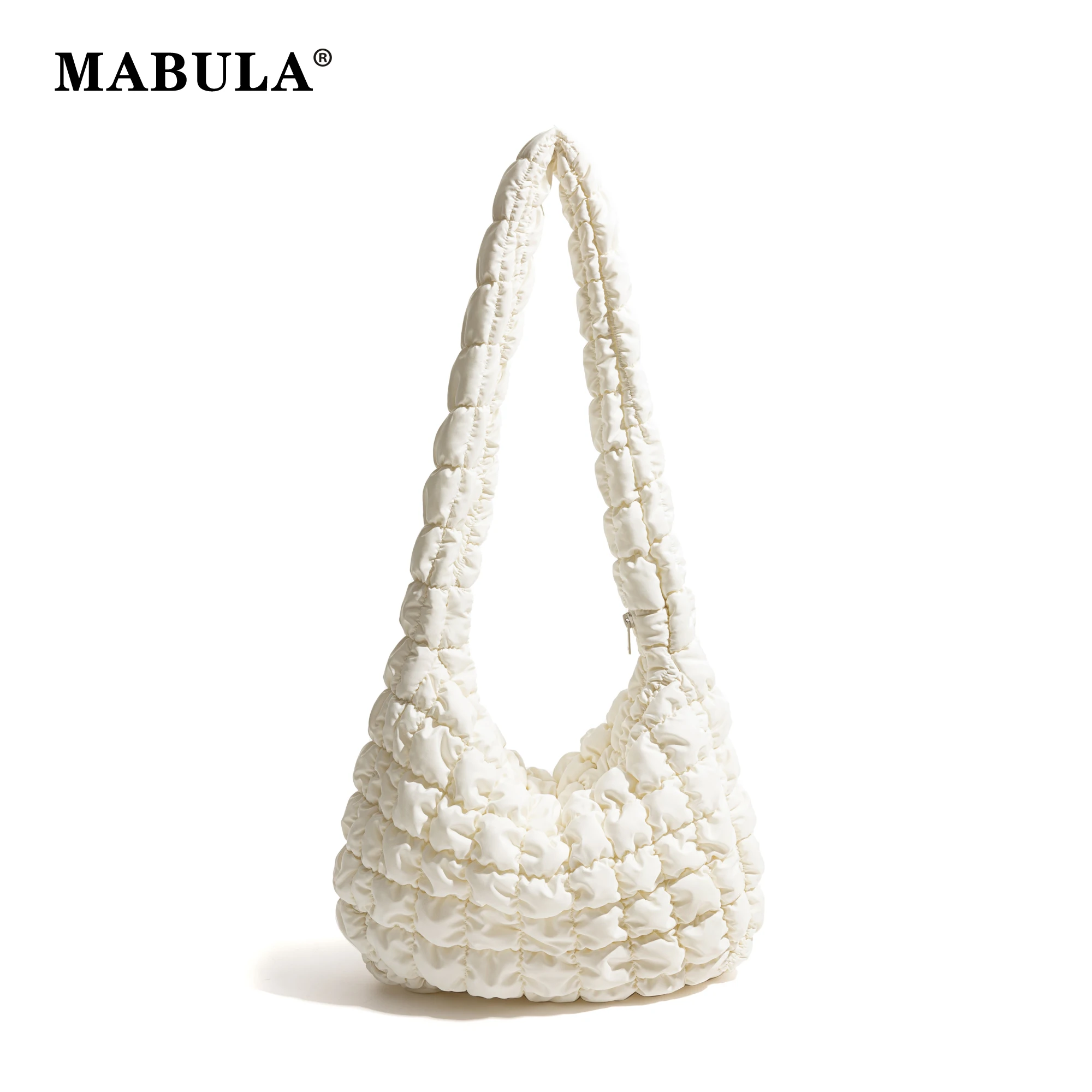 

MABULA Ladies Cloud Tote Bags Large Capacity Lattice Pattern Female Hand Bag Quilted Shoulder Bag Purse for Travel Shopping