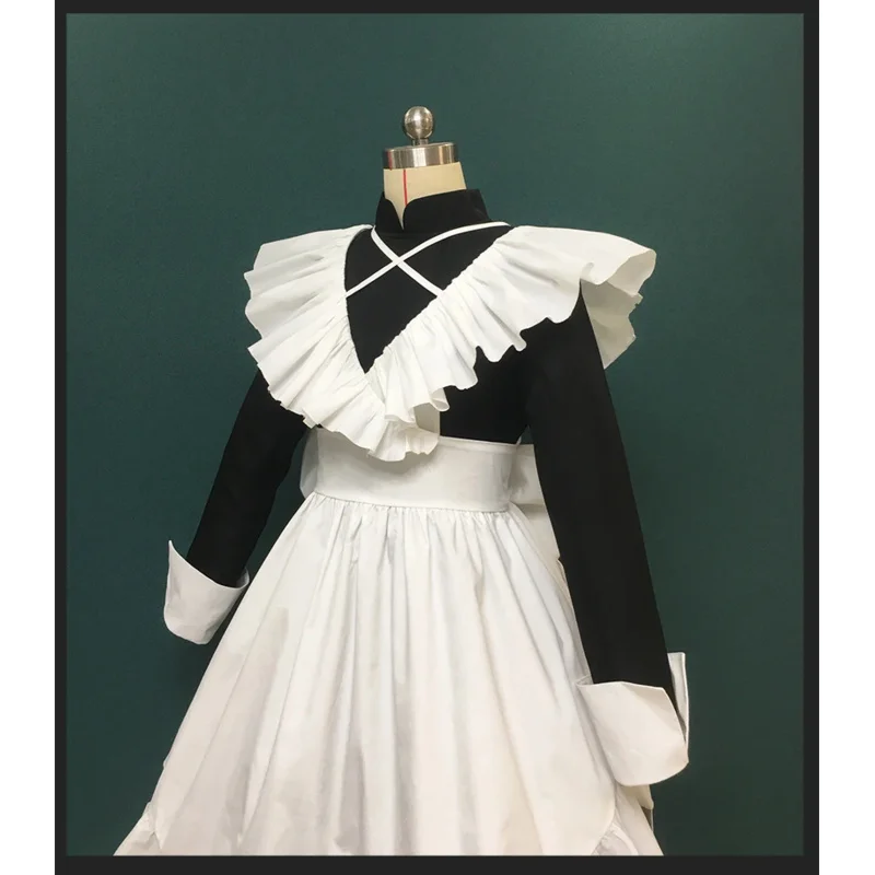 Anime non morto ragazza kill Farce hero Cosplay parrucca Costume Dark Maid Dress Gothic Halloween Holiday Cosplay Suit Unisex