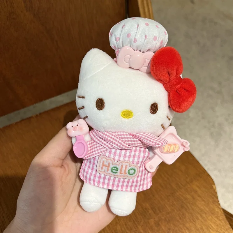 Sanrios Hellokittys pluche sleutelhanger hanger voor schort schattige hangende decoratie tas charme trendy ornament tas hangende decoratie