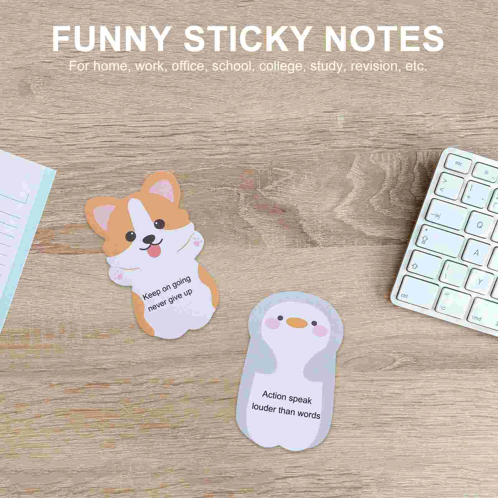 6 Sets Notepad Labels Students Page Markers Cute Notes Fun Sticker Funny Tabs Paper Memo Pads Office
