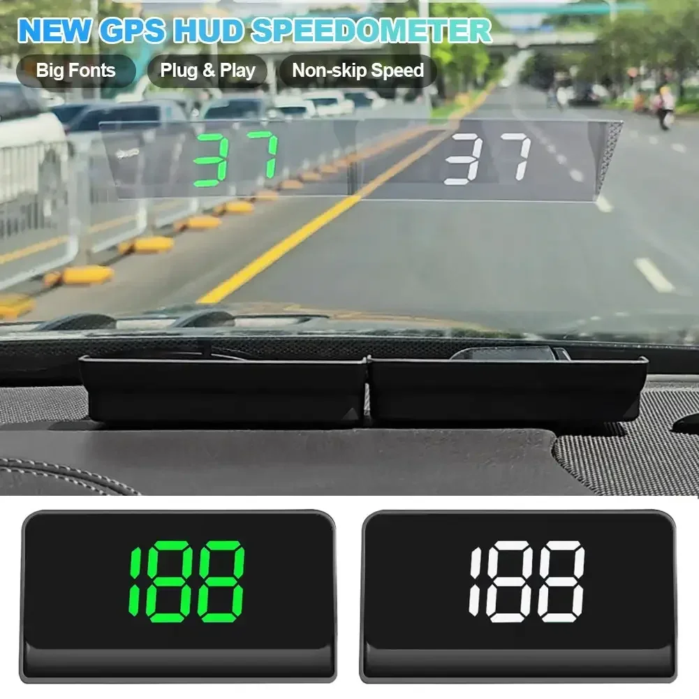 Car GPS HUD Head Up Display Digital Speedometer Speed Meter KMH/MPH for Car Truck Plug and Play Auto Part Accessories