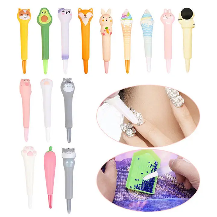 Cartoon Stress Relief Point Drill Pen 5D DIY Diamond Painting Tools Rhinestone Crafts Cross Stitch Embroidery Sewing Accessories