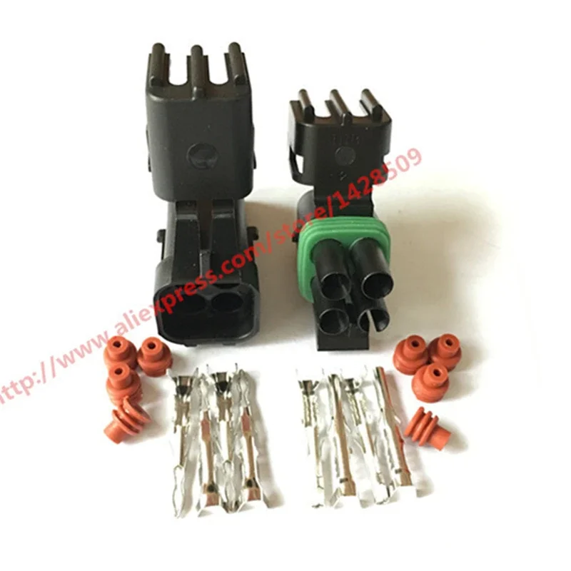 1 Pcs 4 Pin 12015024 12015798 Female Male Weather Pack Electrical Wire 2.5 Connector Plug Sealed Wiring Automobile Connectors
