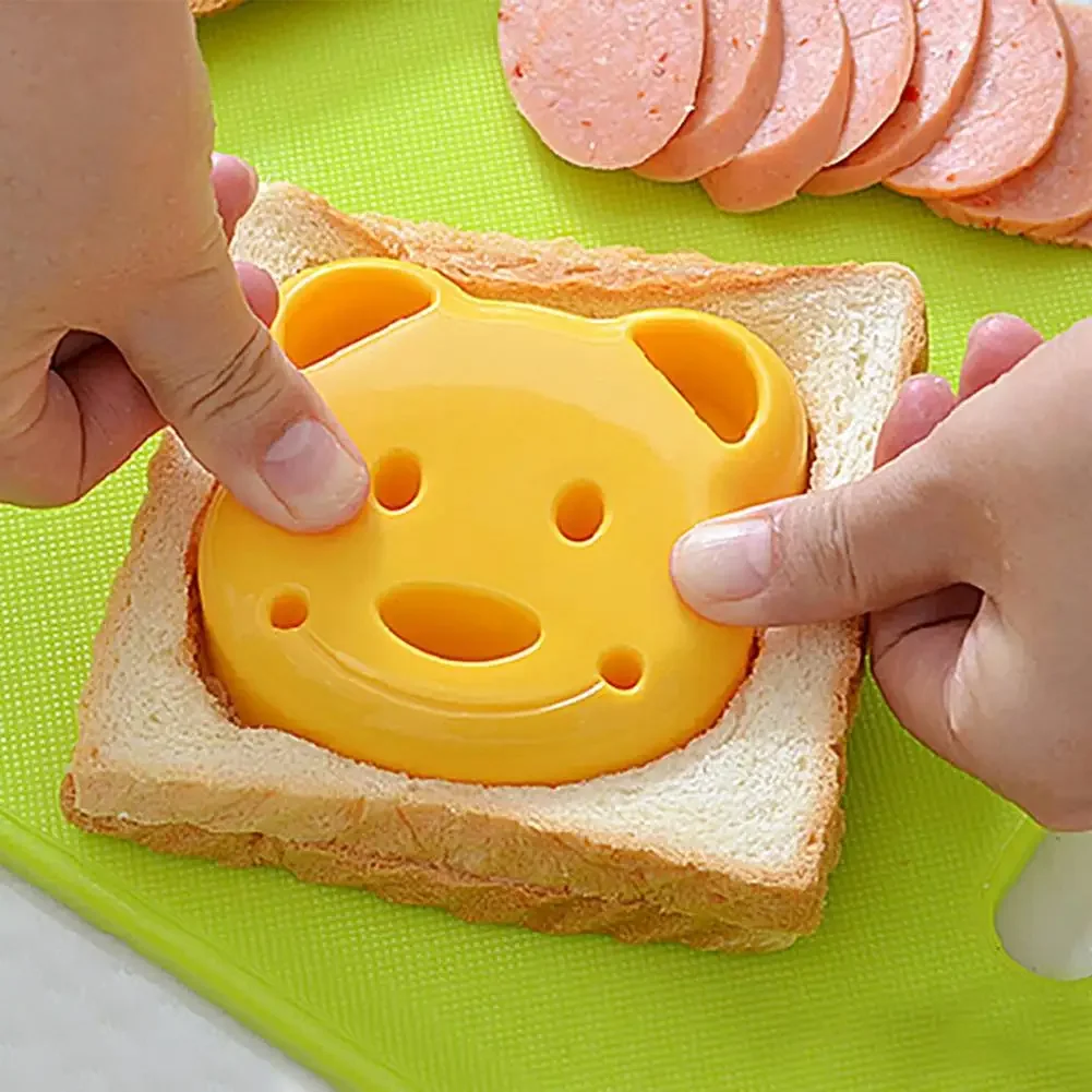 

Bear Shape Sandwich Mold Cutter Bear Shape Sandwich Mold Bread Embossing Tool Cake Mold Cutter for Kids Interesting Food