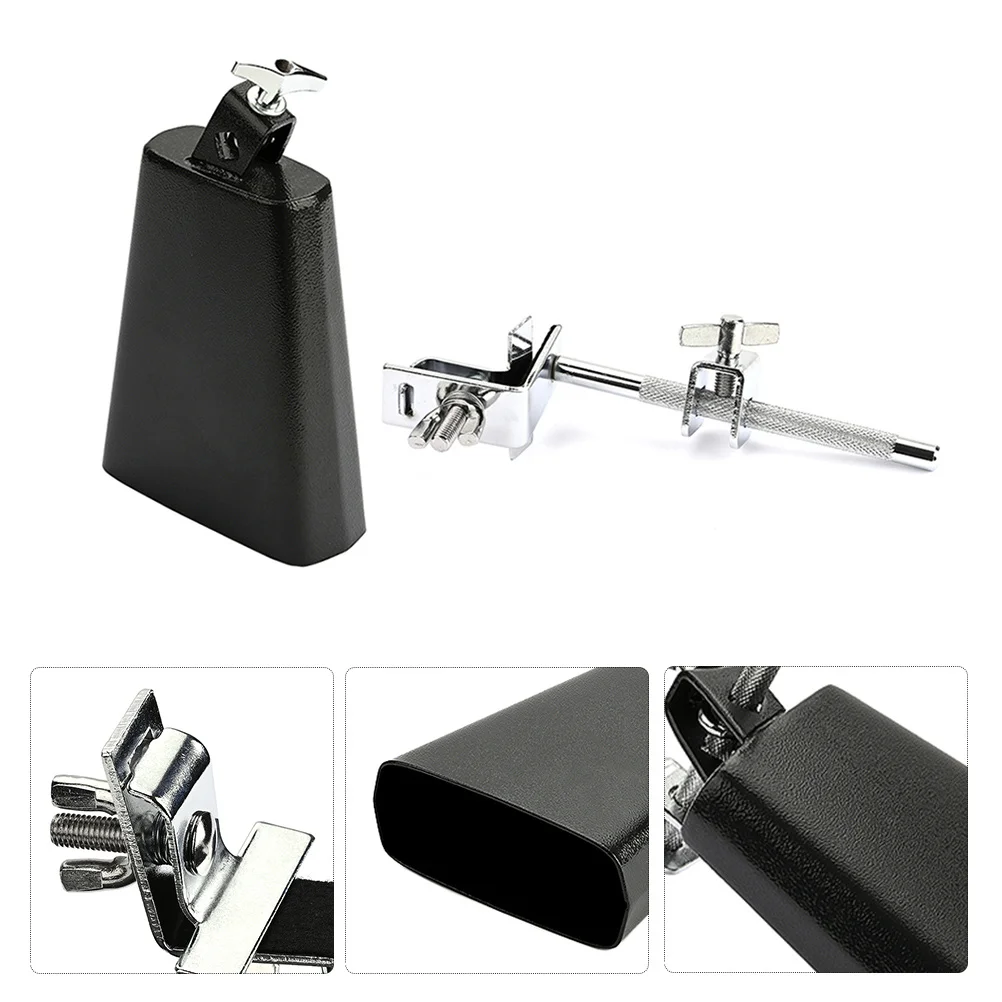 

1 set Cow Bell Drum Kit Accessory Durable Metal Percussion Instrument For Drum Set Replacement Reliable Sound Performance Music