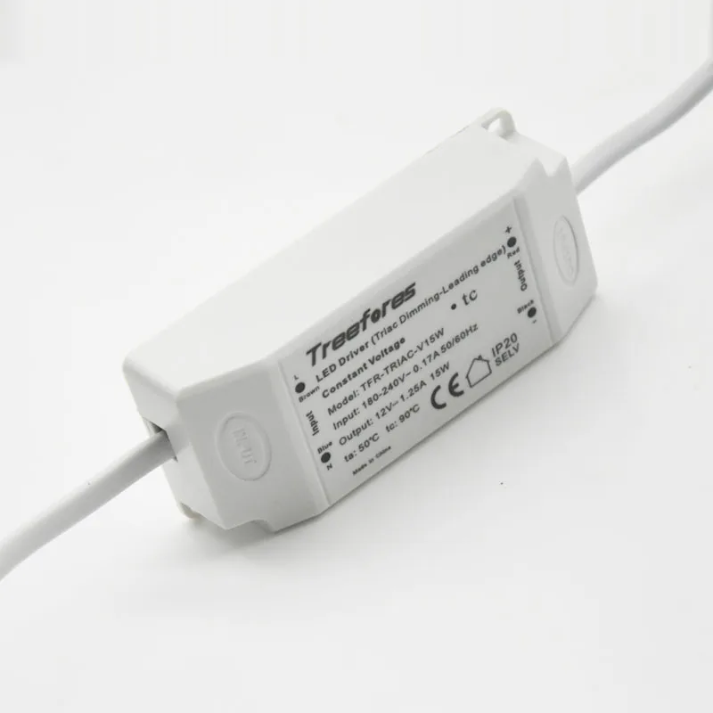 Triac Leading Edge Dimmable LED Power Supply 8W 15W 25W 50W 75W AC 120V 220V to 12V 24V Strip Light Driver Dimming Transformer
