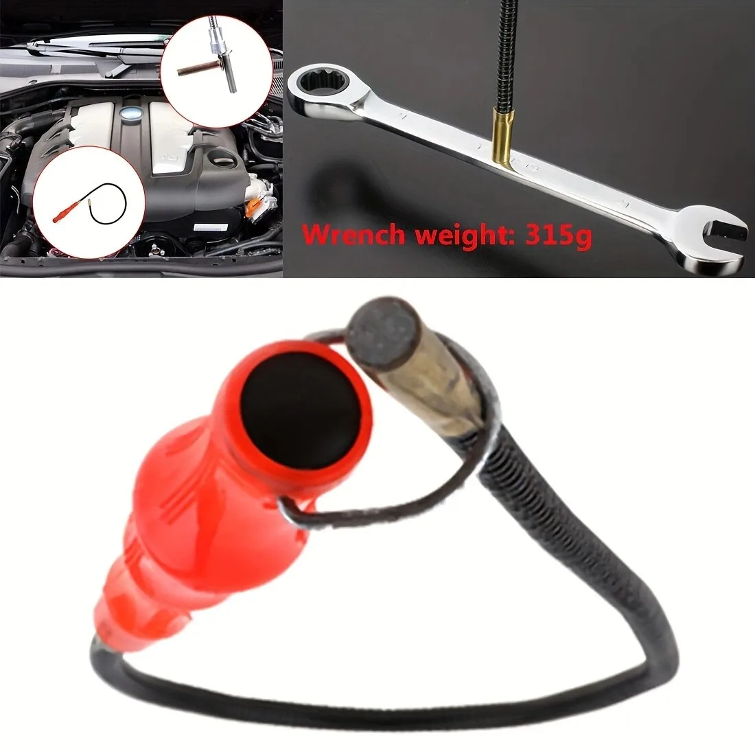Hot 1PCS Flexible Magnetic Bendable Picker Magnet Shaft 556mm Pick Up Rod Stick Hand Tool