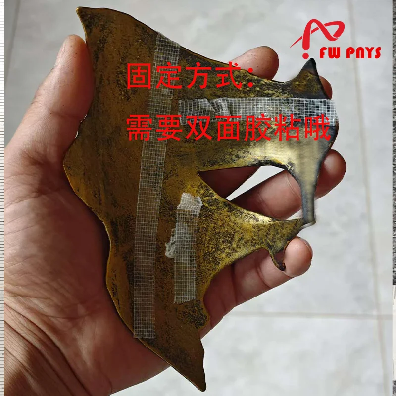 Máscara de resina dorada Vintage, máscara de media cara para guerrero espadachín Wuxia, Cosplay, TV, película, juego, hombre misterioso, accesorios ninja