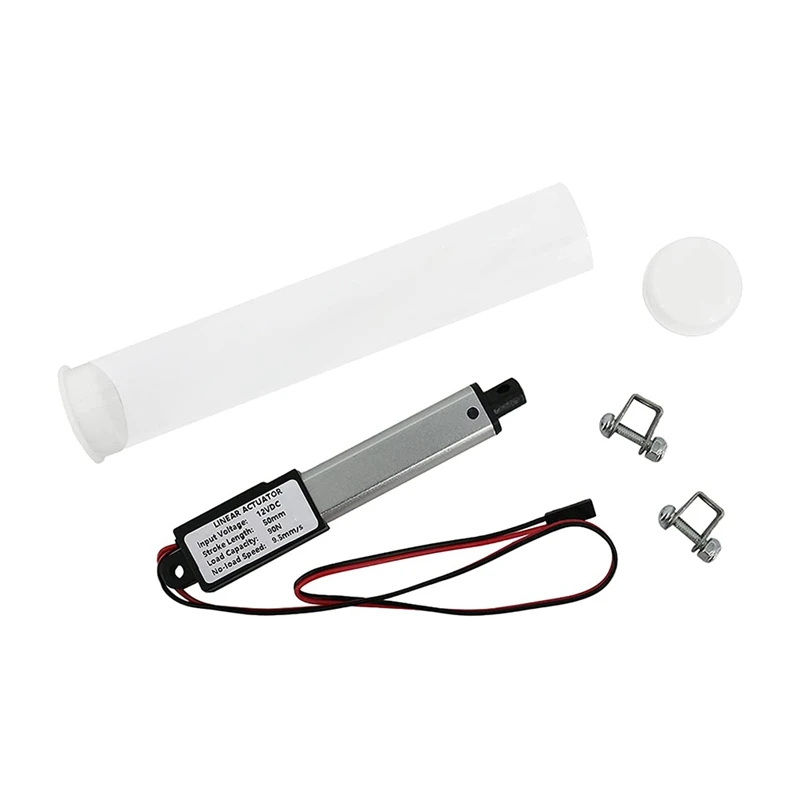 Attuatore Micro-lineare, corsa da 2 pollici, 90N/20.3Lb, velocità 9.5 Mm/S attuatore elettrico impermeabile attuatore lineare motore 12V