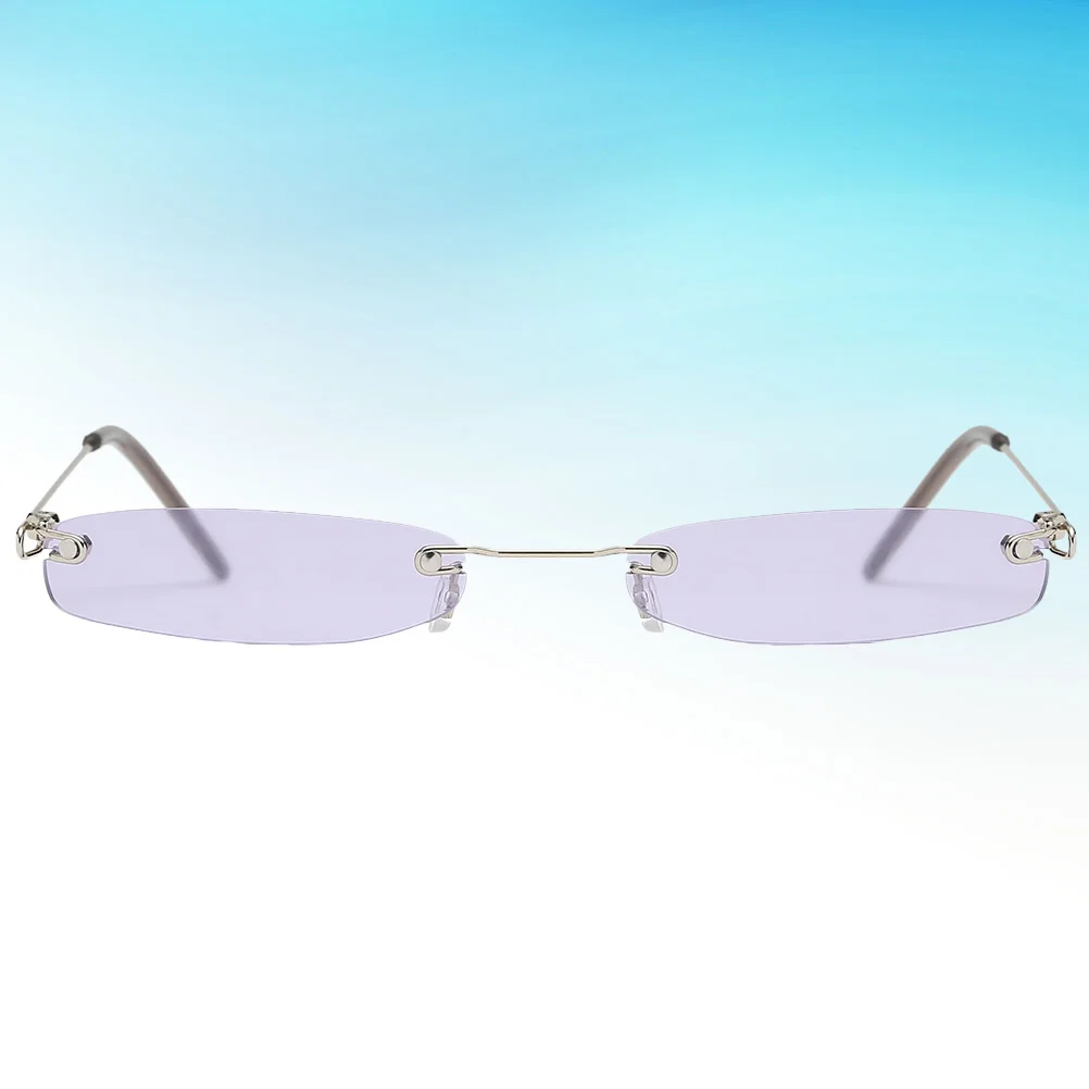 

Stylish Small Square Sunglasses Purple Lens Uv400 Protection Party Eyewear Durable Lightweight Fashion Accessories for Lady Man