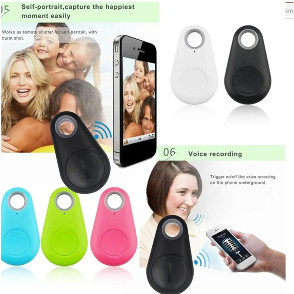1/2pcs Mini Fashion Smart Dog Pets Bluetooth 4.0 GPS Tracker Anti-Lost Alarm Tag Wireless Child Bag Wallet Key Finder Locator