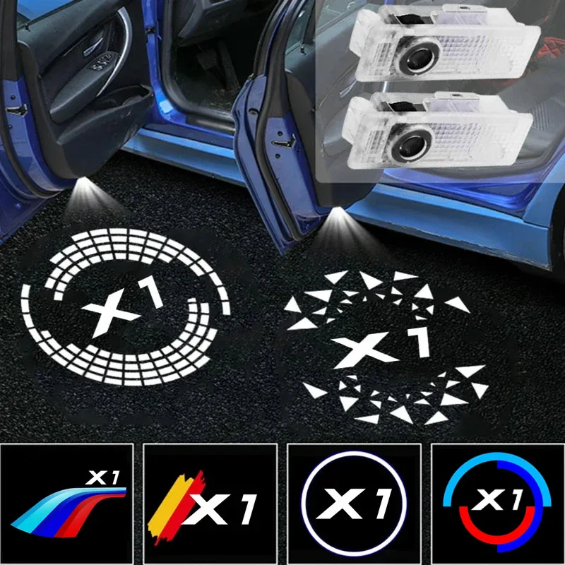 2PCS LED Light Car Door Welcome Projector Lights Ghost Shadow Courtesy Lamp for BMW X1 F48 F49 2016-2021 Decor Accessories