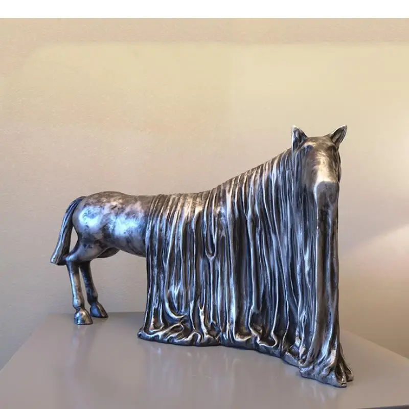 Horse Ornaments Large Size Sculpture Living Room Desktop Figurines Home Decoration Accessories Statue Crafts Gift