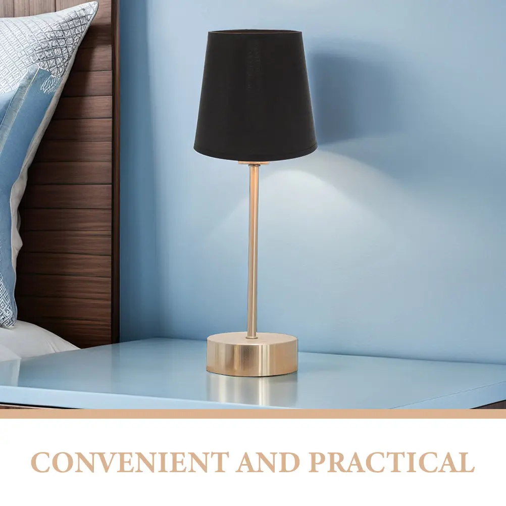 6Pcs Black Metal Barrel Lamp Shade E14 Screw Base Modern Minimalist Table Lamp Cover Pendant Light Shade for Living Room Bedroom