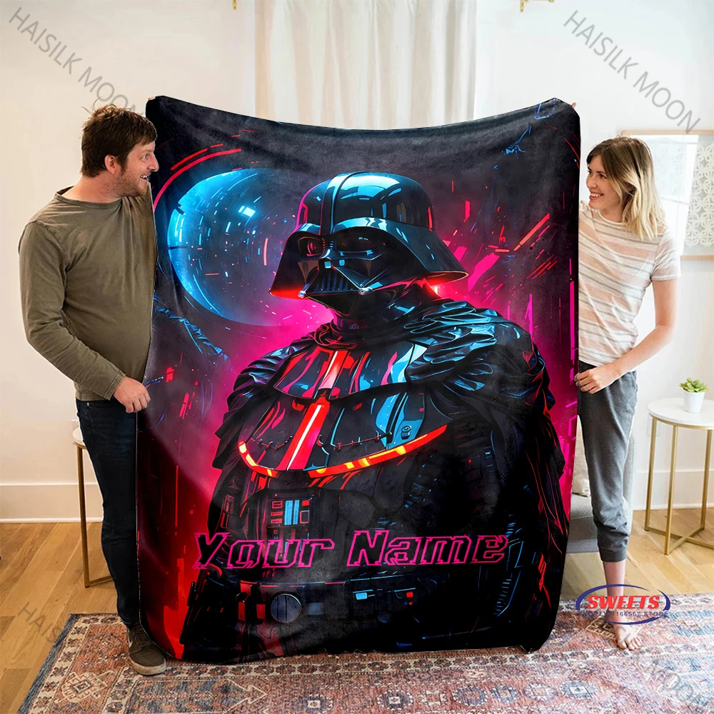 DIY Classic Star-Wars Blanket Custom Name Personalized Blanket Soft Comfortable Shawl Office Four Seasons Blanket Special Gifts