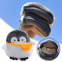 Cute Penguin Coin Purse Plush Messenger Bag For Women Outdoor Travel Lipsticks Storage Purse Back Bag Earphone Filling Bag C2N0