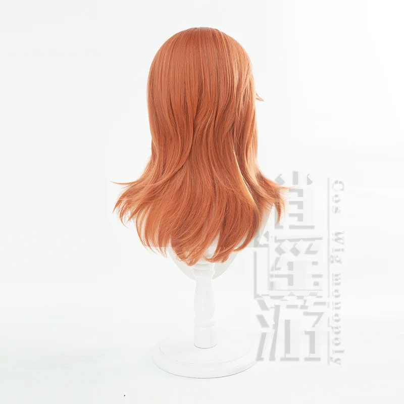 วิกผมคอสเพลย์ Chainsaw Man Angel Devil แบบมีเลเยอร์ ดัดงอนขึ้นสีส้มน้ำตาลพิเศษ ของขวัญวันฮาโลวีน