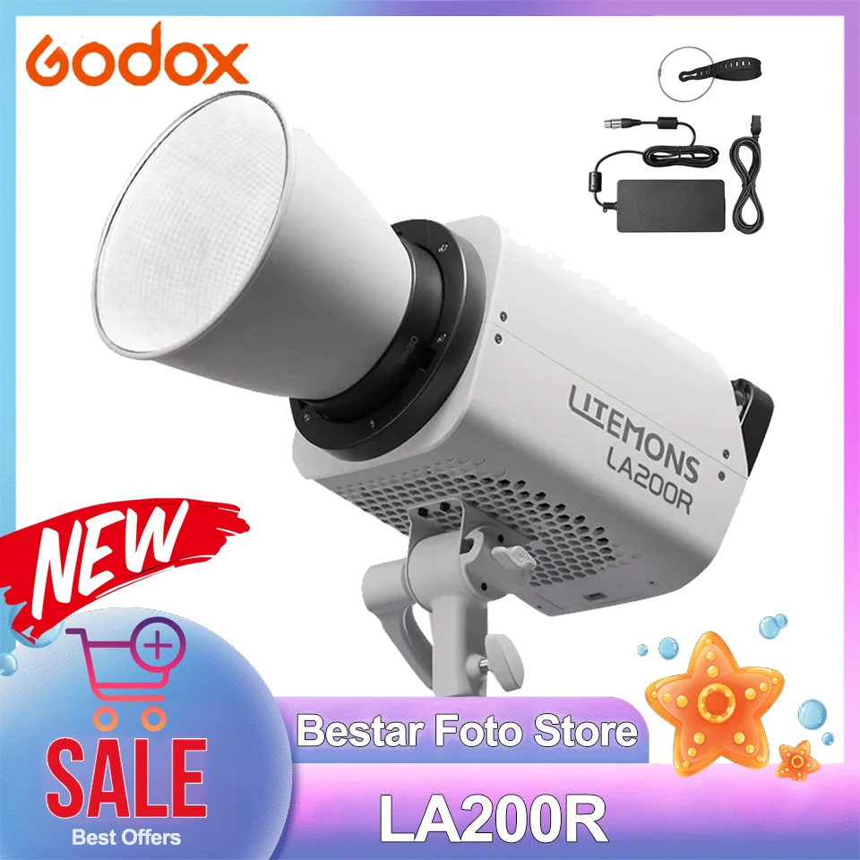 

Godox LA200R Litemons RGB Full Color LED Light DC&V-mount Battery Power Supply 220W 2800-6500K Fill Light for Studio