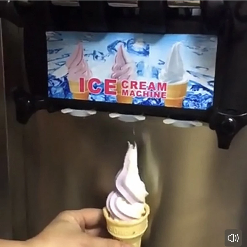 

Top quality Commercial Soft Ice Cream Machine Electric Three-flavor Ice Cream Machine 110V/220V Ice Cream Making Machine