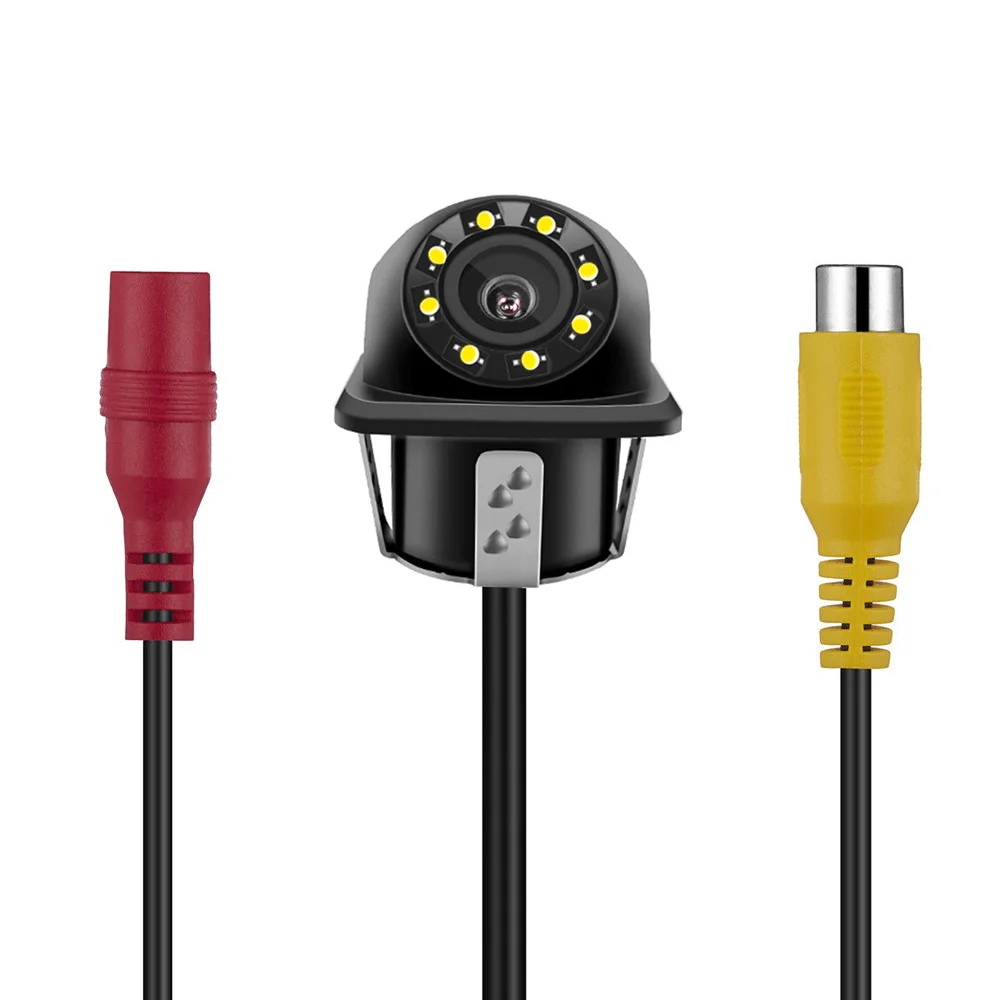 كاميرا عكسية مع 8 مصابيح LED، مستلزمات السيارات، أساسيات مساعدات ركن السيارة لوقوف السيارات الآمن - كاميرا احتياطية عالمية #5