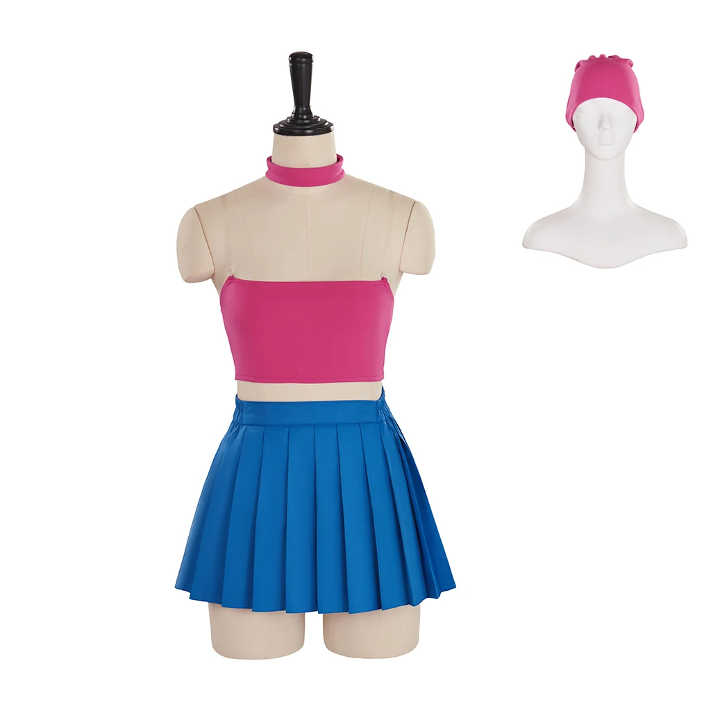 Traje de Cosplay Anime masculino e feminino, top sexy, saias, terno com chapéu, Halloween, festa de carnaval, roupa casual