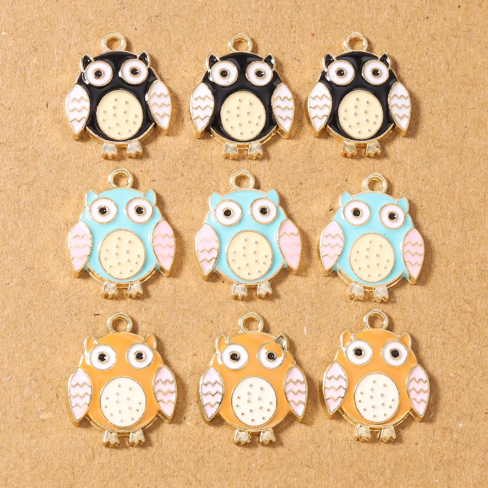 

10pcs Cute Alloy Animal Qwl Charms Pendants for Jewelry Making Necklace Earrings Bracelet DIY Accessories Supplies