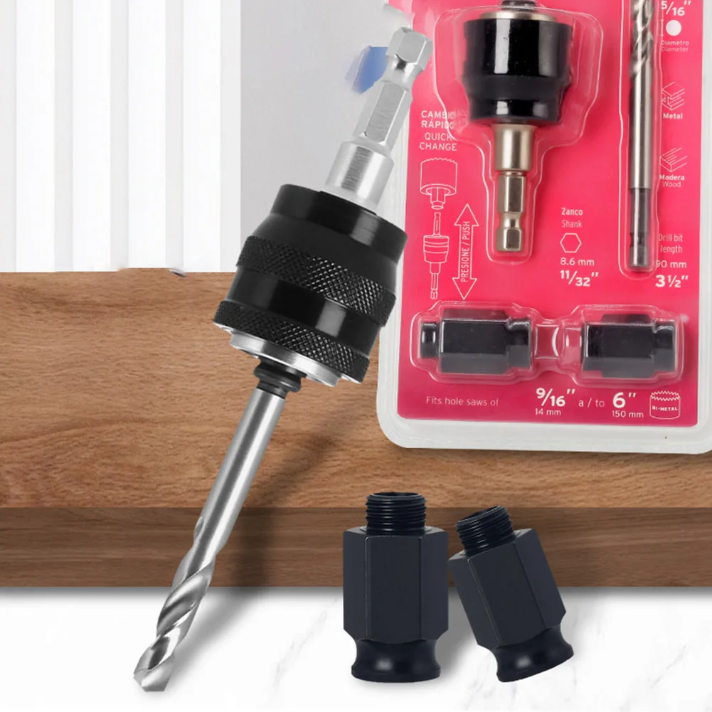

Selflocking Wood Hole Opener with Quick Material Removal Extension Bar for Efficient Drilling in Wood and Composites