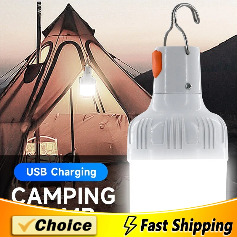 Outdoor USB Rechargeable LED Lamp Bulbs High Brightness Emergency Light Hook Up Camping Fishing Portable Lantern Night Lights