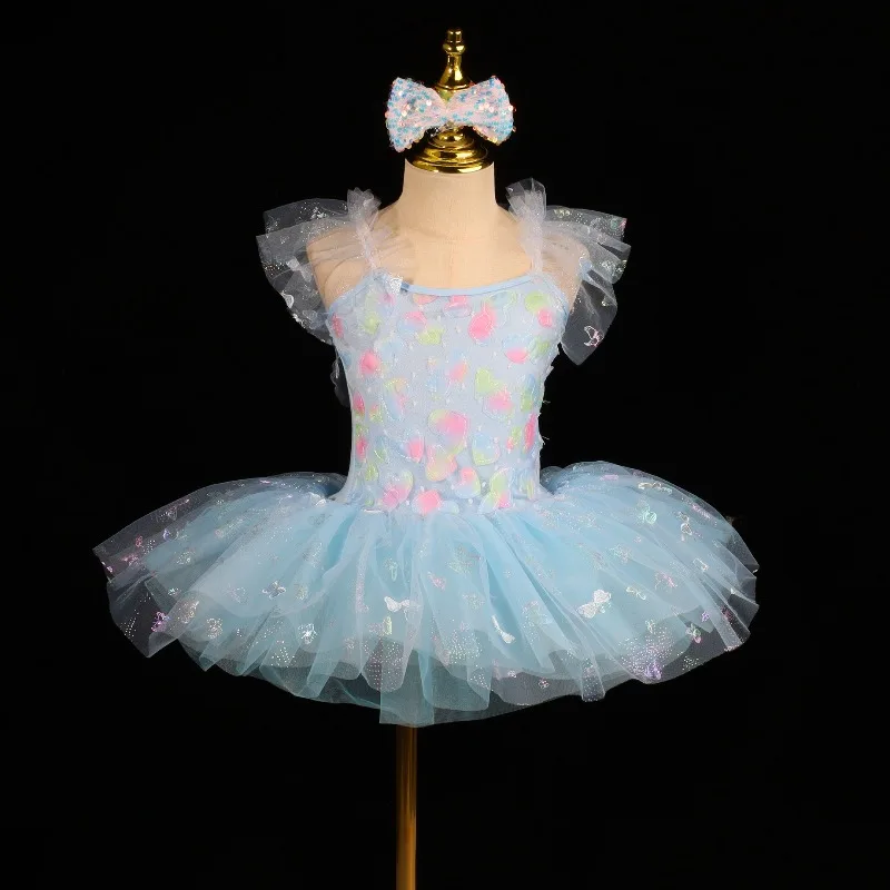 Tutu para meninas novo suspender gaze saia infantil tutu roupas de desempenho crianças