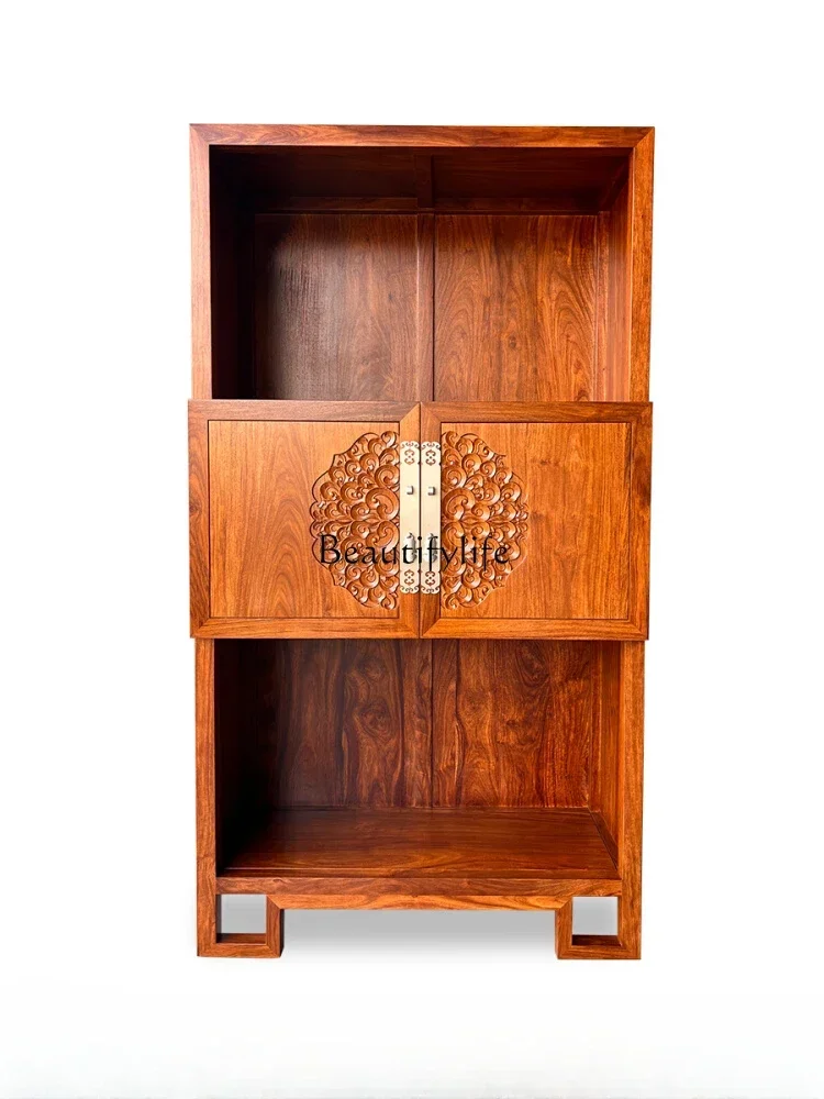 

z.FG28New Chinese Style Clothes Closet Living Room Rosewood Display Cabinet