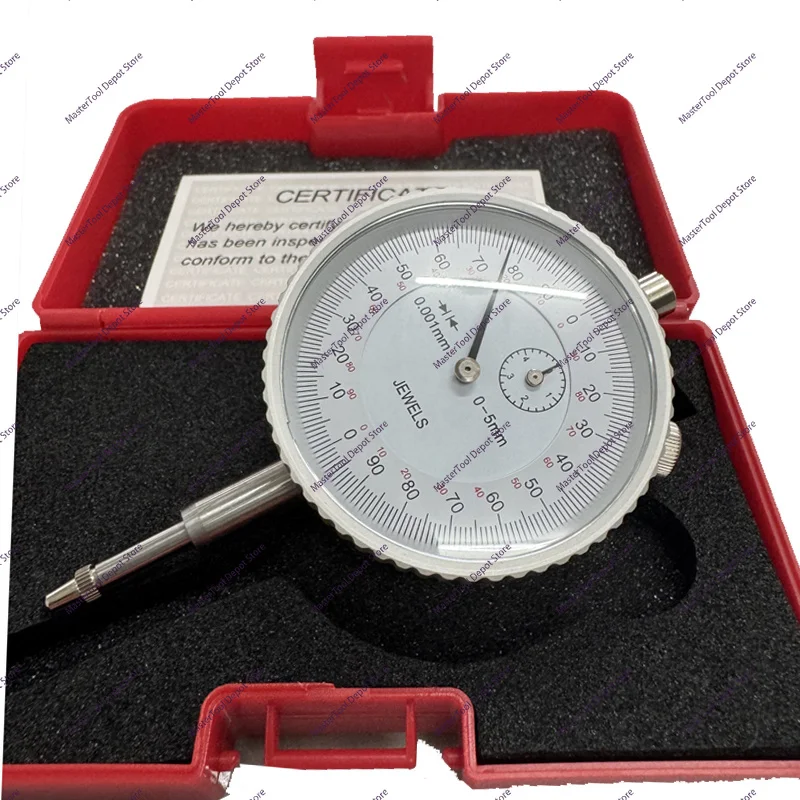 0-5mm Dial Indicator Neutral 0.001mm Micron Dial Indicator Measuring Range Precision Shockproof Dial Indicator
