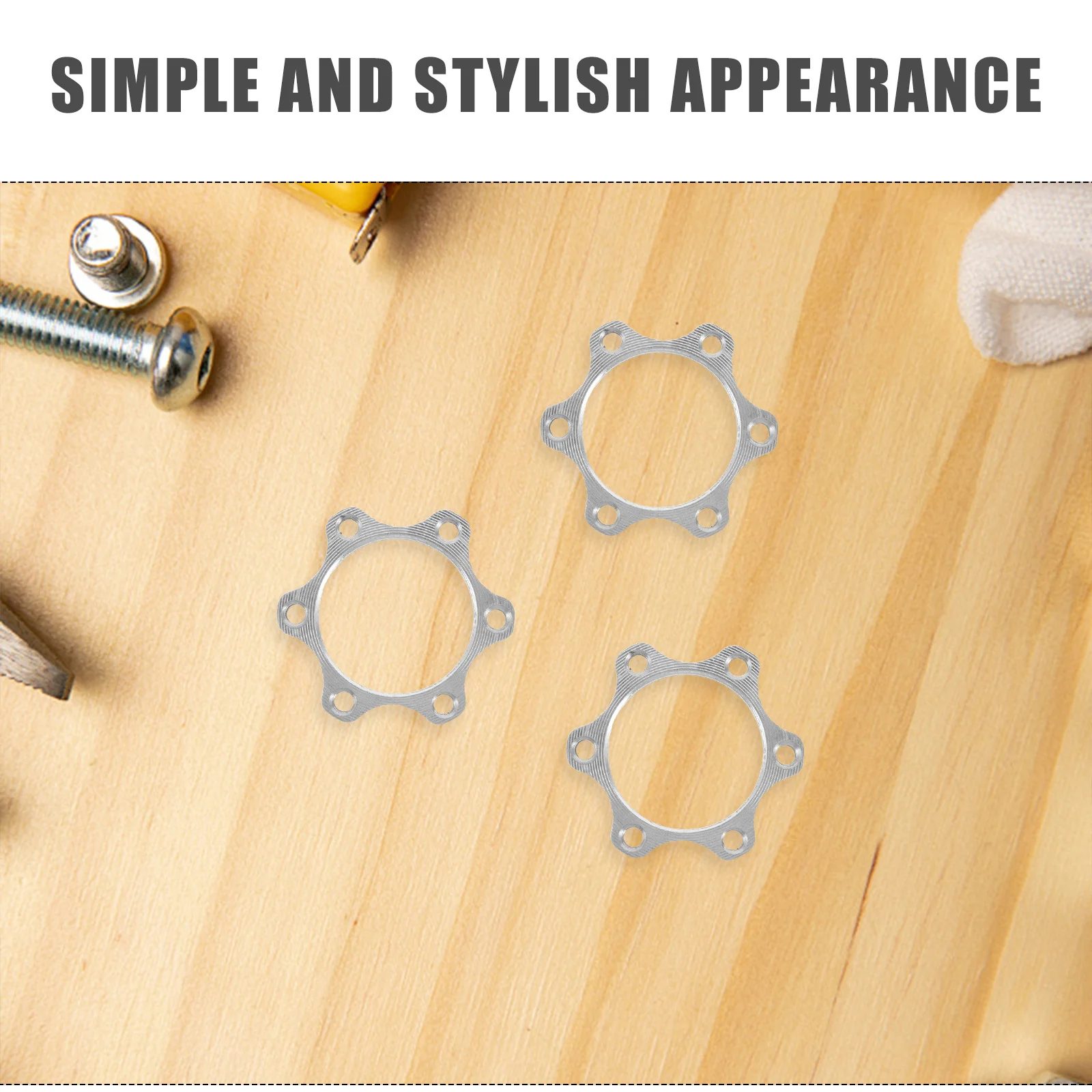 

6Pcs Bicycle Disc Brake Rotors 1.89 Inch Universal Fit 6 Bolt Flange Hub Conversion Kit for Road Bike Secure Connection Disc