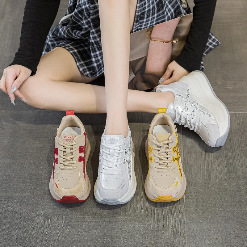 

Korean Version Thick-Soled Versatile Forrest Gump Shoes For Women In Autumn And Winter New Heightening Breathable Heightening