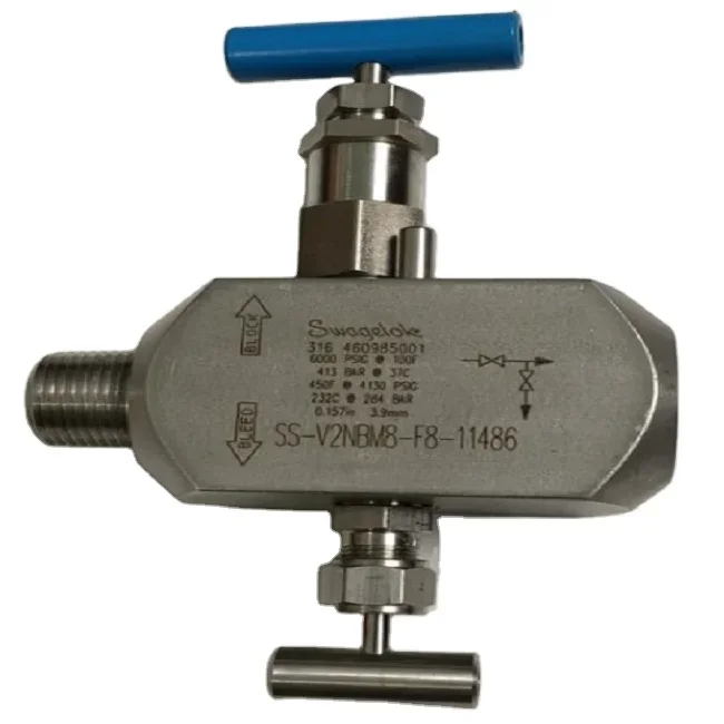 

Swagelok SS-V2NBM8-F8-11486 1/2" NPT Instrumentation Isolation Block Bleed Valve Stock