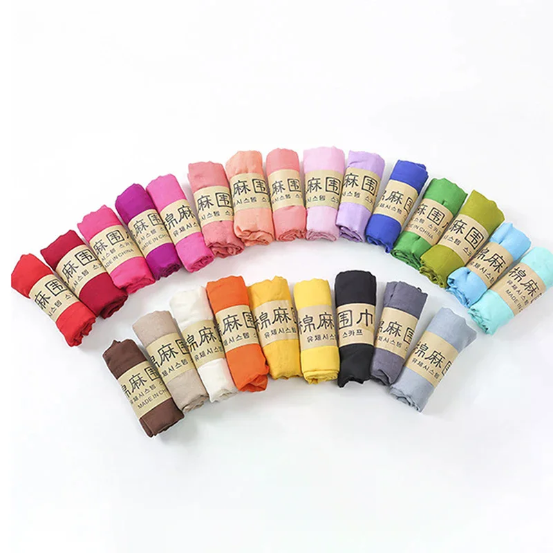 المرأة نمط يندبروف وشاح شالات يلتف بلون القطن الأوشحة الدافئة الشتاء الربيع هدية