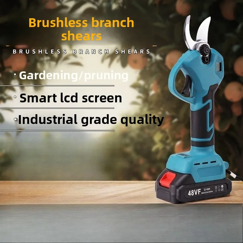 Brushless Electric Pruning Shears Garden Scissors Fruit Tree Cutter 500W Pruner Cordless Electric for Makita 18V Battery