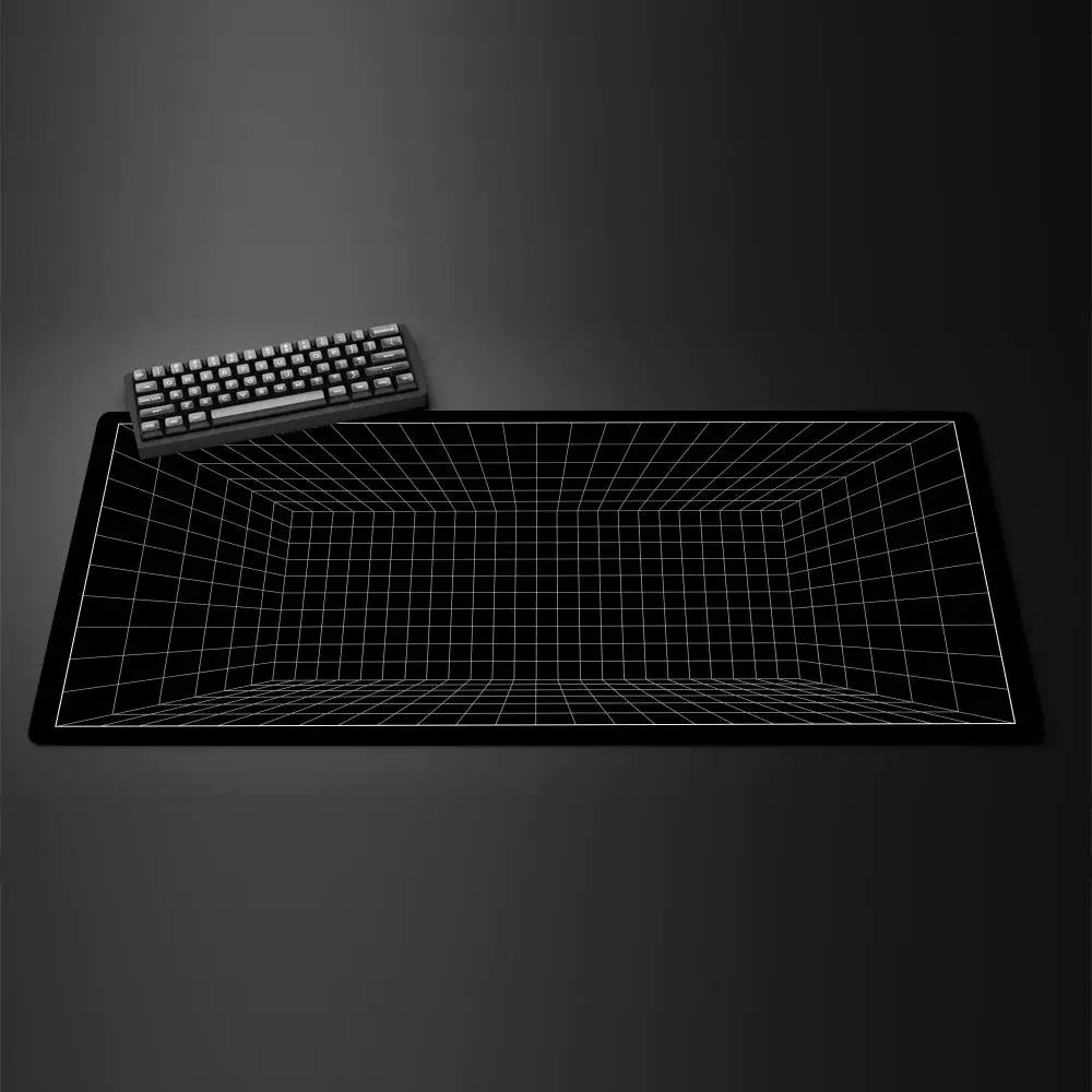 

Minimalist Style Mouse Pad Deep Deskmats Perspective Black White Carpets Art Large Offices Keyboard MouseMat Mousepad for Laptop