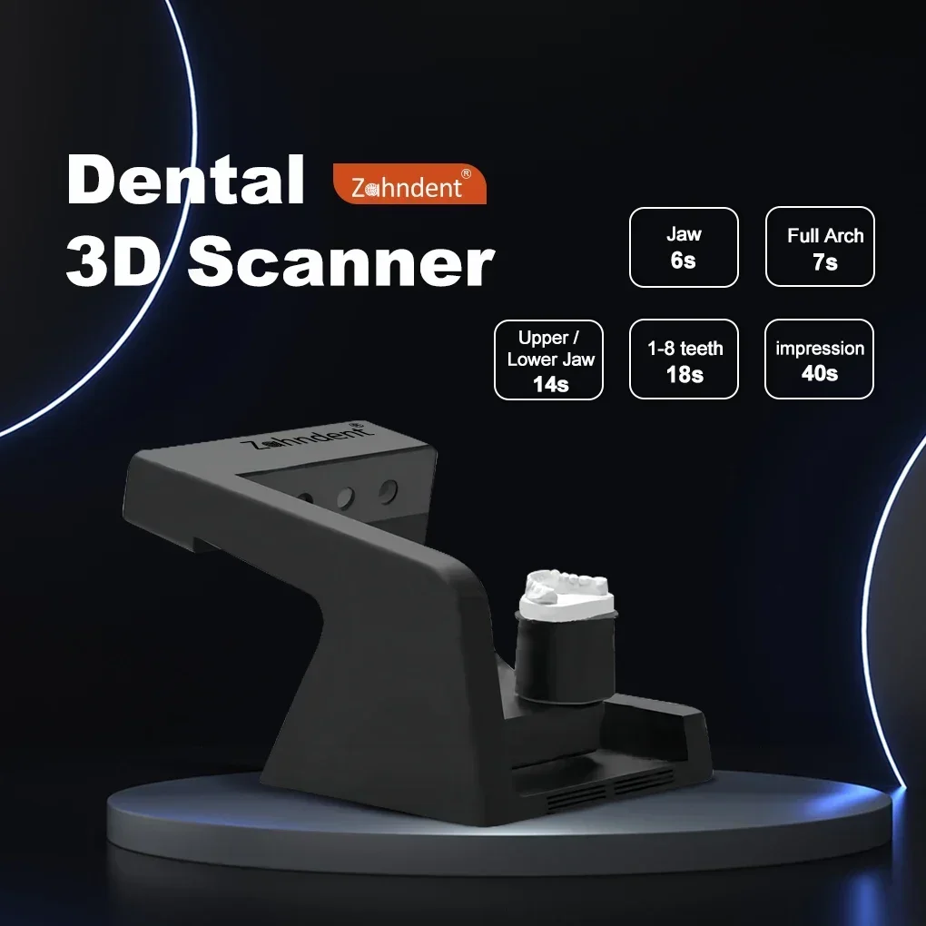 Zahndent 0.01mm accuracy exocad digital blue light lab shining 3d scanner