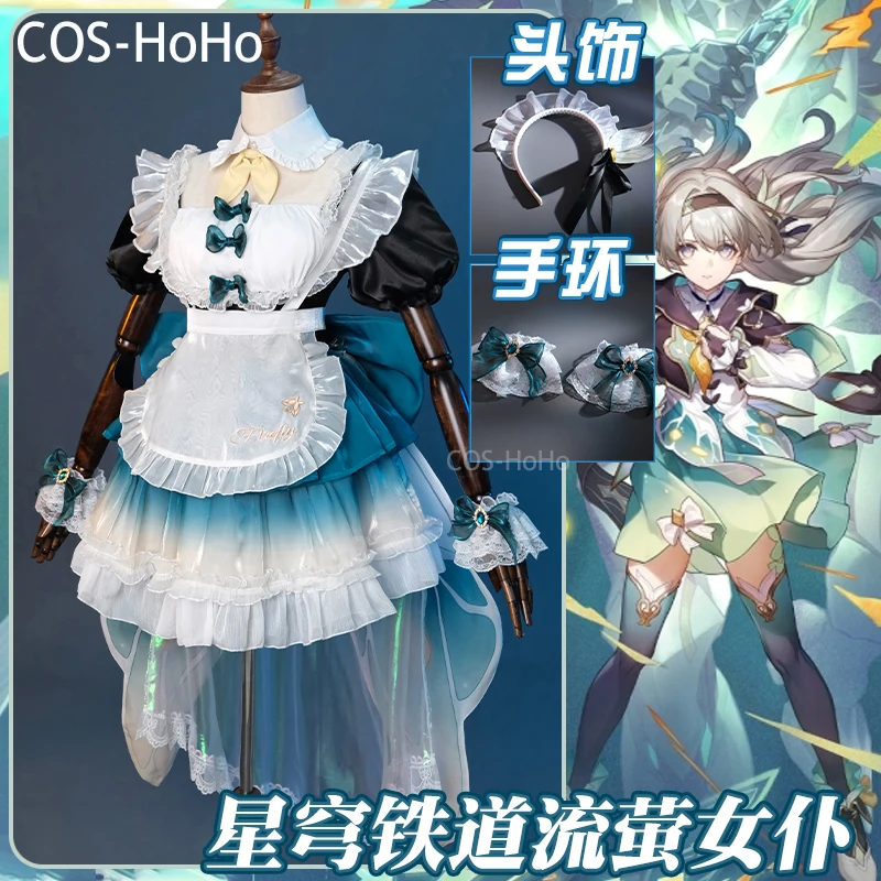 

COS-HoHo Honkai: Star Rail Firefly Maid Dress Game Suit Lovely Uniform Cosplay Costume Halloween Party Role Play Outfit Women