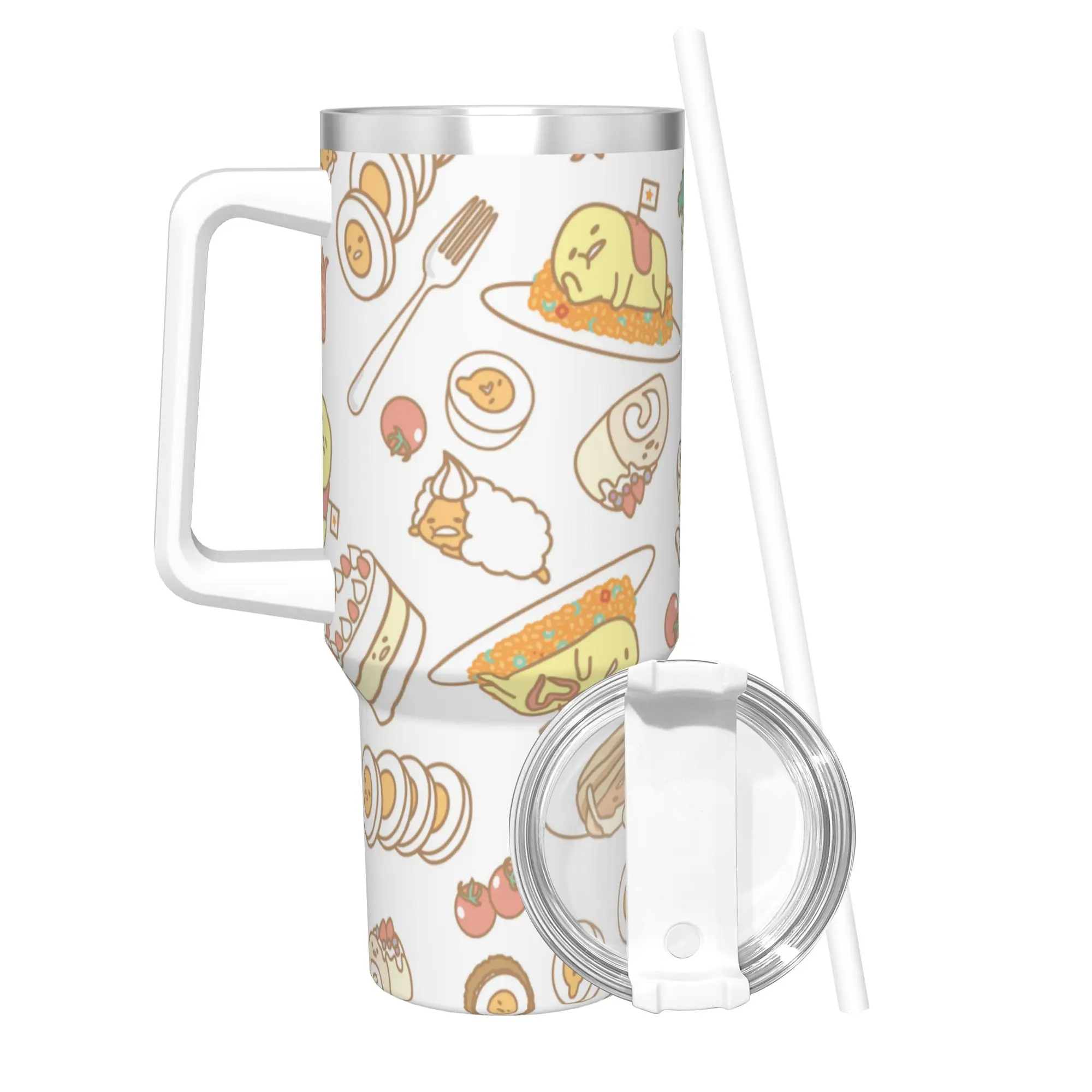 

Стакан из нержавеющей стали с рисунком Гудетма, ленивое яйцо, термокружка, сохранение тепла, кружки для холода и горячей воды, дорожная бутылка для воды