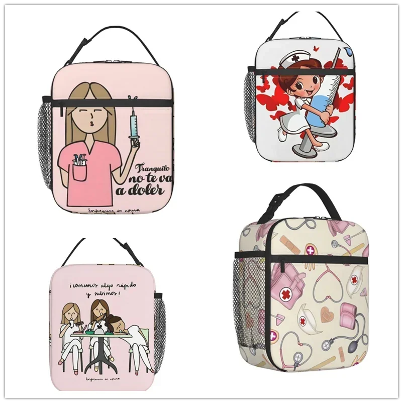 Enfermera En Apuros Doctor Nurse lunch bag Female Male Office Student bento Storage Insulated  thickened insulated  