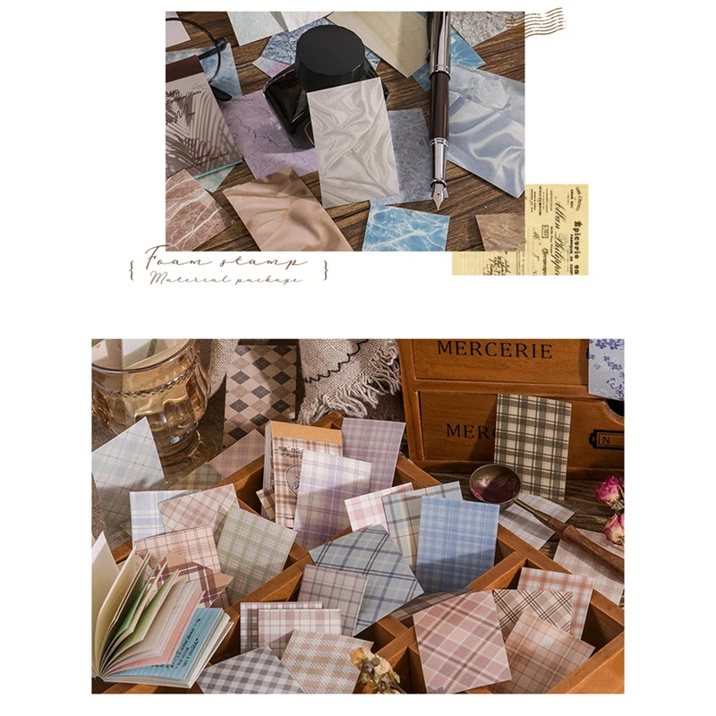 Perlengkapan kertas Scrapbook Vintage 400 buah bahan DIY antik kertas bahan estetika dekorasi kertas jurnal Retro lama