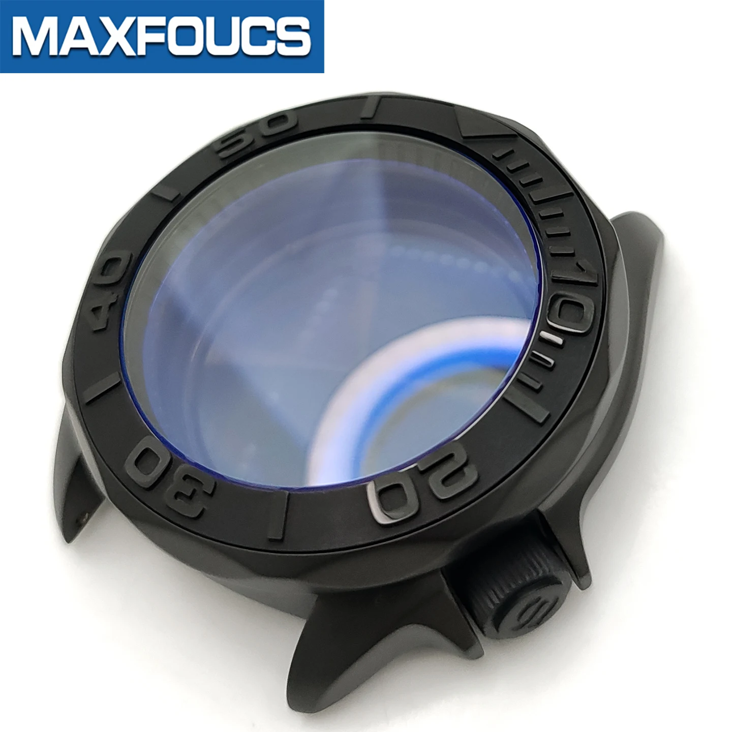 Sea/Master SKX 3.8 Uhrengehäuse-Set, schwarz matt, passend für NH35/NH36/NH34 MOD-Uhrengehäuse, Teile, Saphirkrone, individuelles Zubehör – Detail 18
