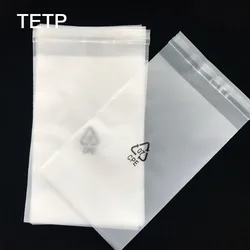 TETP 200Pcs/Lot Frosted Self Adhesive CPE Bags Electronics Data Cable Accessories Packaging Storage For Small Business Pocket