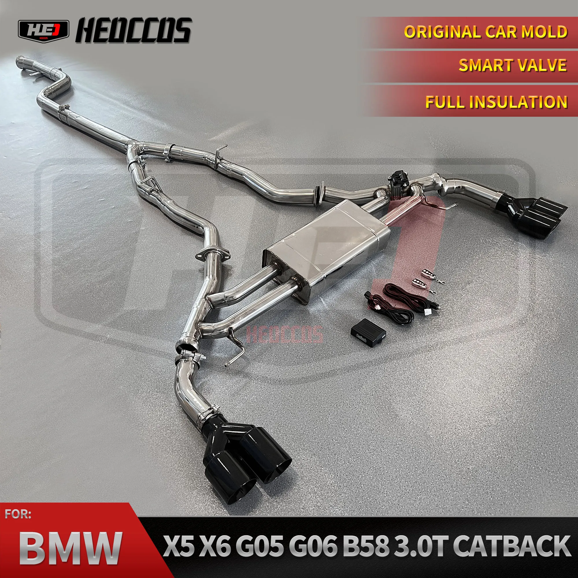 

HEO Performance Stainless Valvetronic B58 Exhaust Catback for BMW X5 X6 x Drive 40i G05 G06 3.0T B58 2019-2022