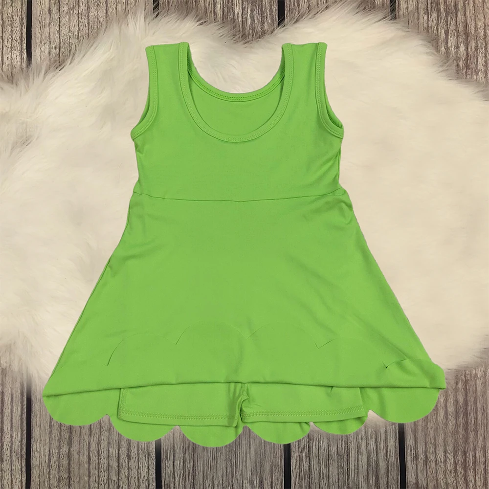 

Wholesale Boutique Baby Girls Clothes Solid Athletic Active Wear Knee Length Dresses Fashion Kids Clothes Girls Skirt with Short