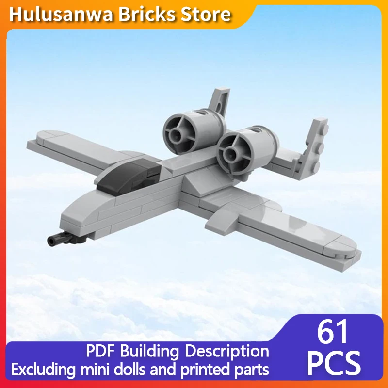 A-10 Thunderbolt II Moderne Militärische Kampfjetze Modell MOC Gebäude Ziegel Krieg Ausrüstung Modulare Technologie Geschenke Kinder Spielzeug